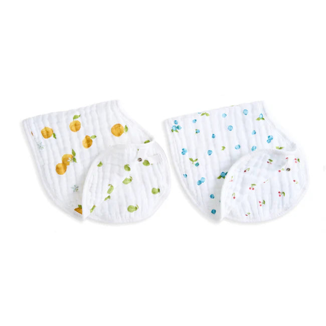 Aden+Anais Fresh Fruit Organic Burpy Bibs 2-Pack