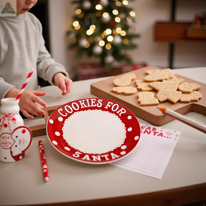 Santa's Plate, Milk Jug & Notepad Set