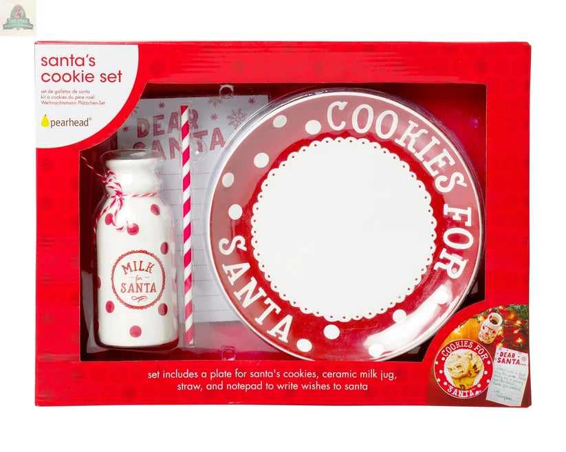 Santa's Plate, Milk Jug & Notepad Set
