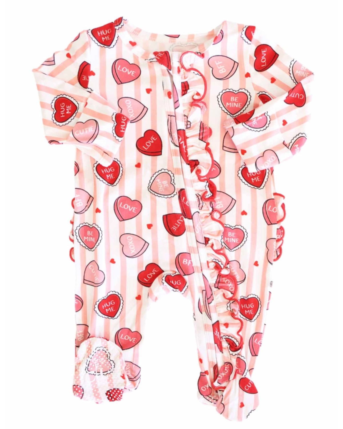 Sweet Like Candy Ruffle Zipper Footie