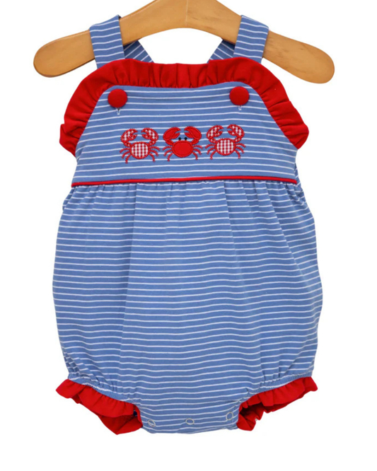 Coastal Crabs Ruffle Sunsuit