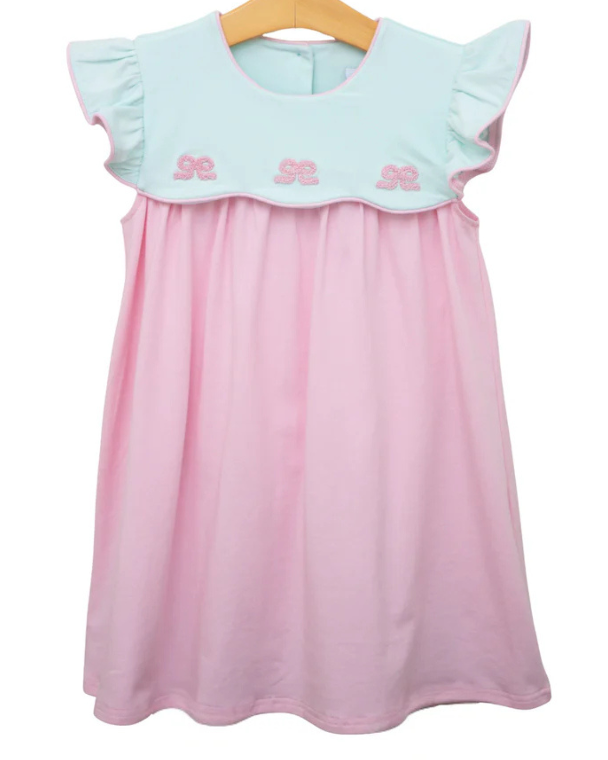 French Knot Bow Scallop Dress