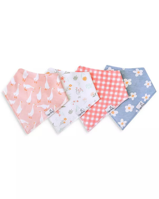 Copper Pearl Goosie 4 Pack Bandana Bibs