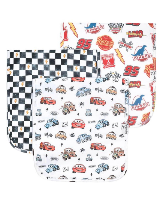 Copper Pearl Disney Pixar Cars 3 Pack Burp Cloths