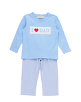 Load image into Gallery viewer, I Love Dad Smocked Outfit

