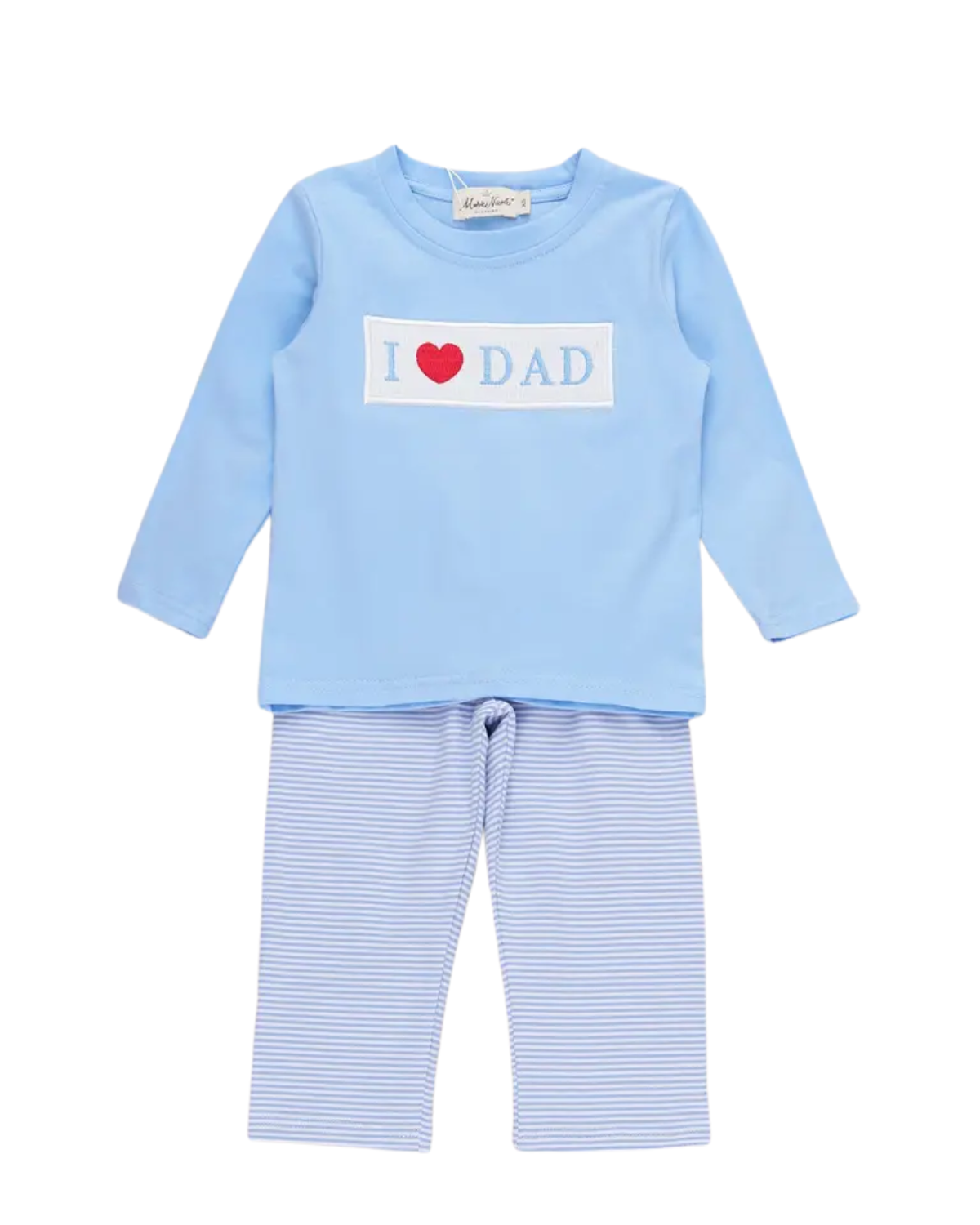 I Love Dad Smocked Outfit