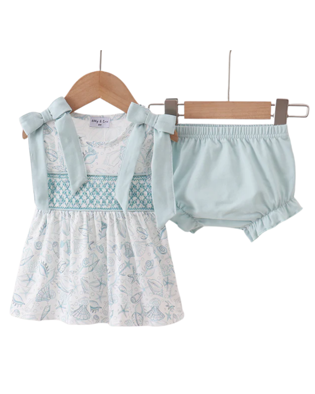 Sea Shell Smocked Bloomer Set