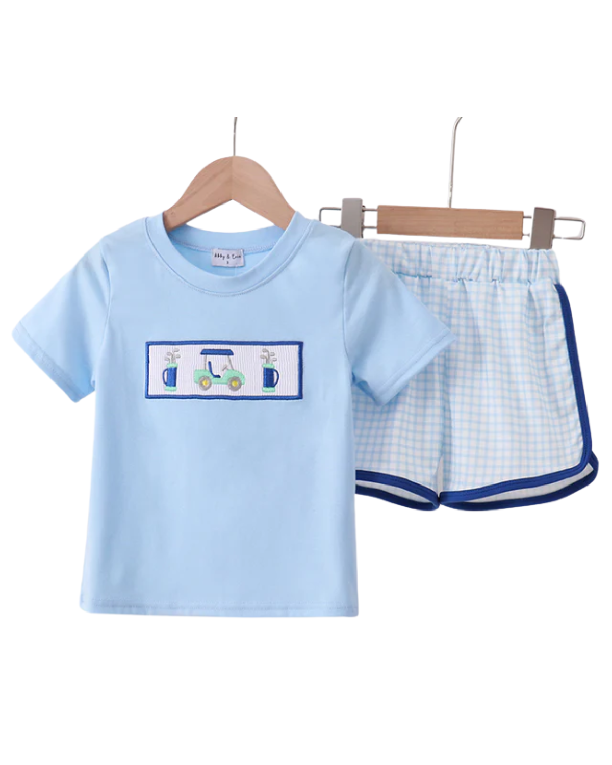 Golf Cart Smocked Shorts Set