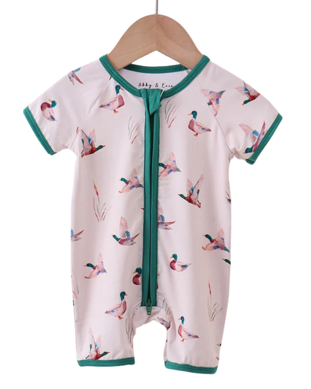 Green Duck Bamboo Pajama Romper