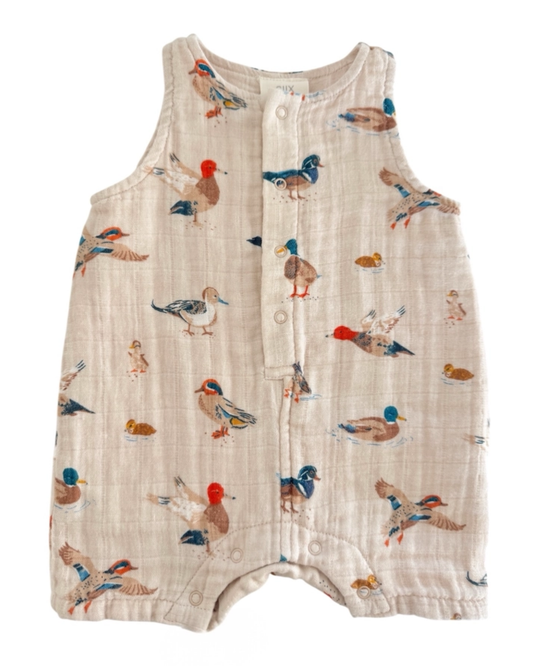 Ducks Muslin Shortie Romper