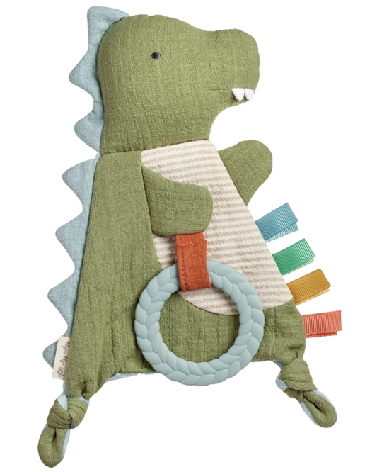 Bitzy Crinkle Sensory Toy w/ Teether Dino