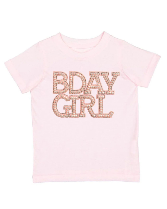 Pearl Birthday Girl Patch Short Sleeve T-Shirt