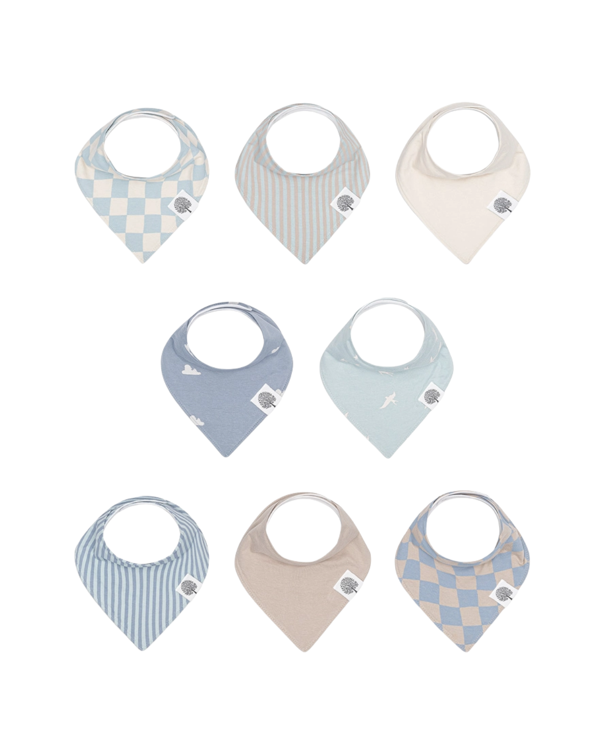 Cloud Bandana Bib Set 8pk