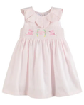 Load image into Gallery viewer, Pink Petal  Collared Smocked Dress
