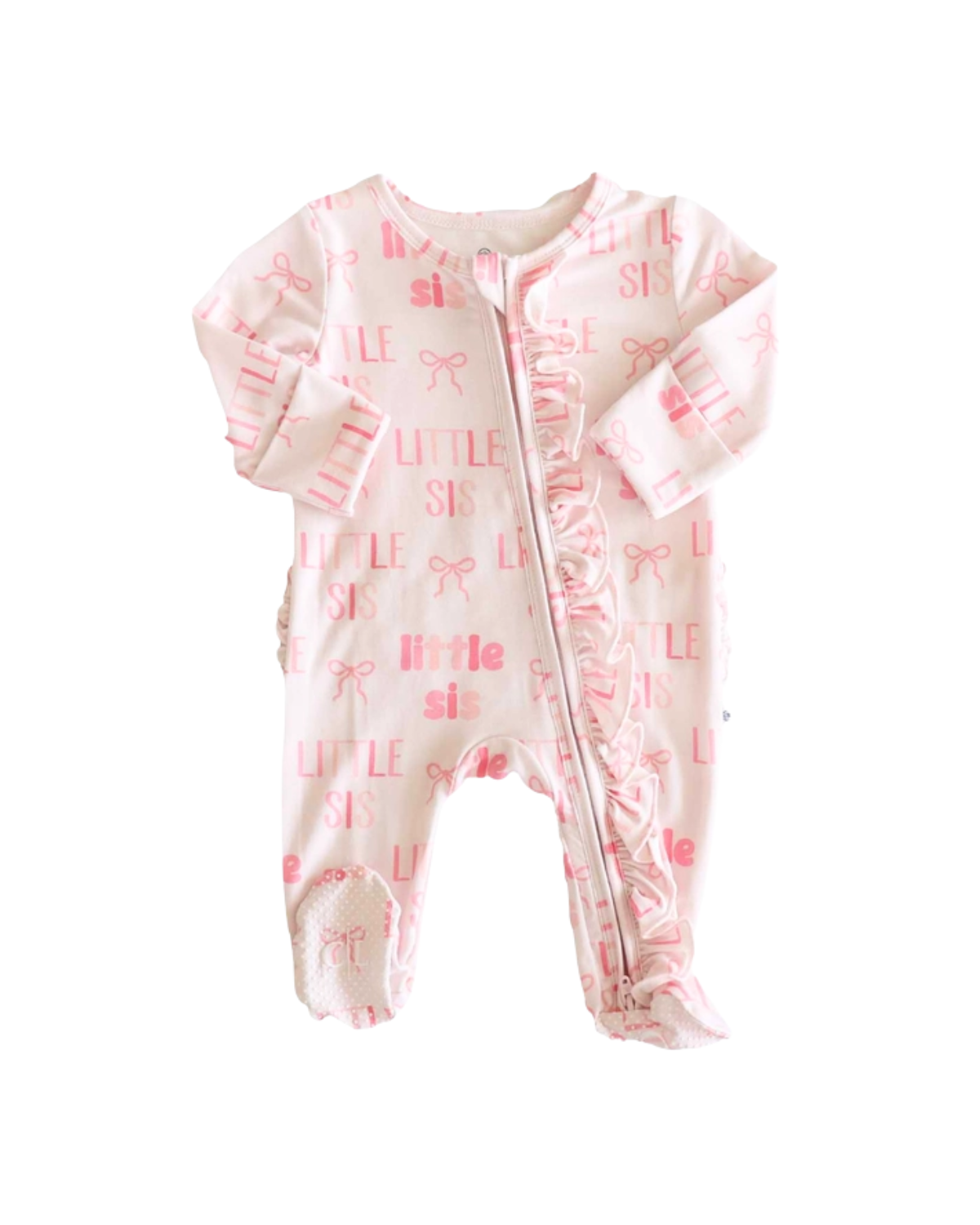 Little Sis Ruffle Zipper Footie