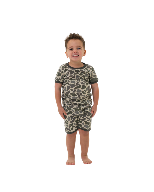 Youth Sleep Short Set -Classic Deer Camo