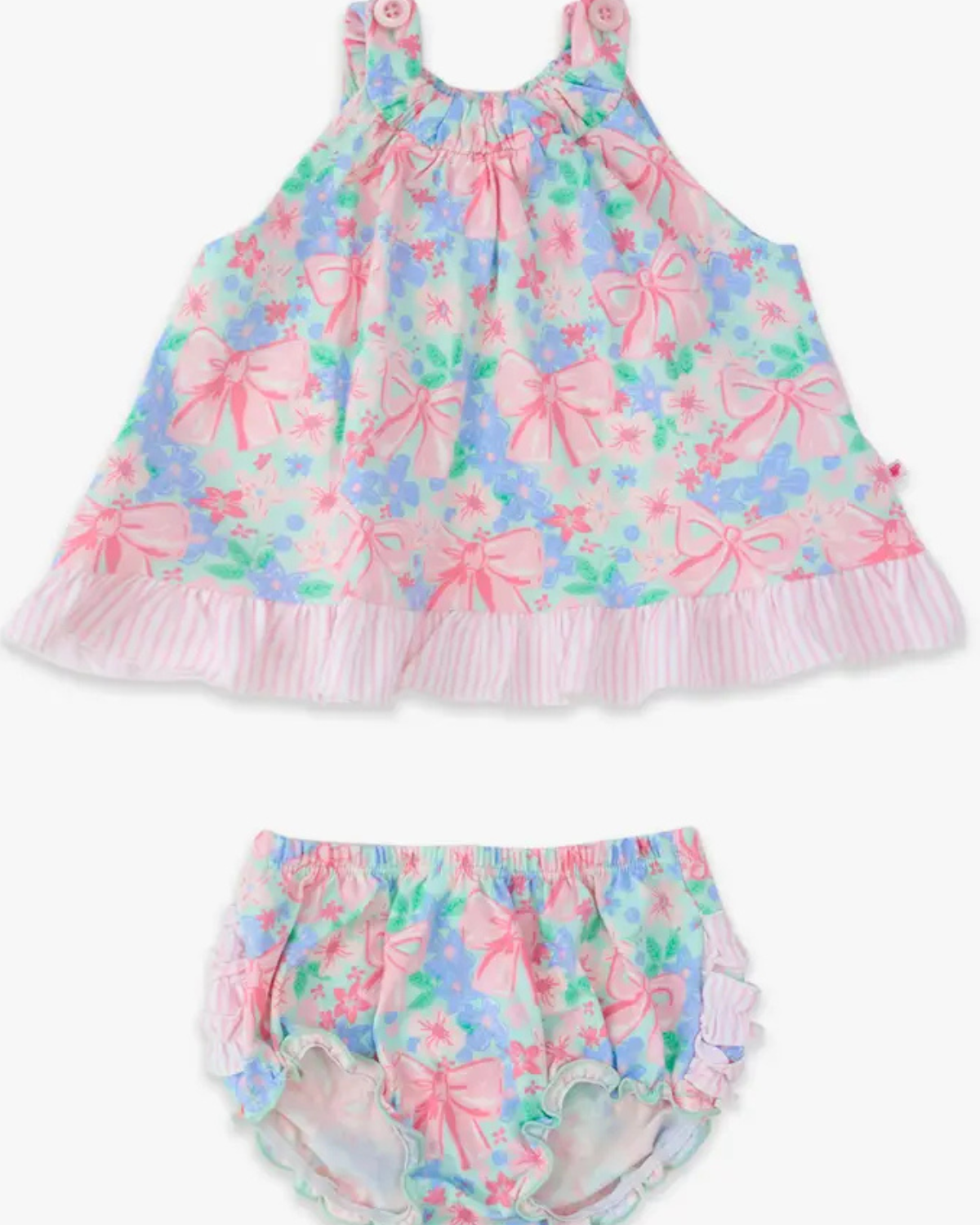Bow Blooms Knit Swing Top & Bloomer Set