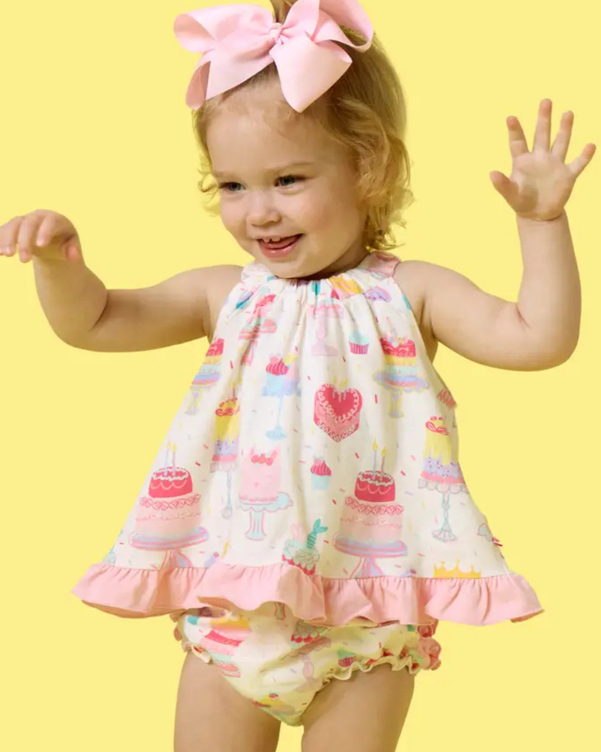 Birthday Cake Party Knit Swing Top & Bloomer