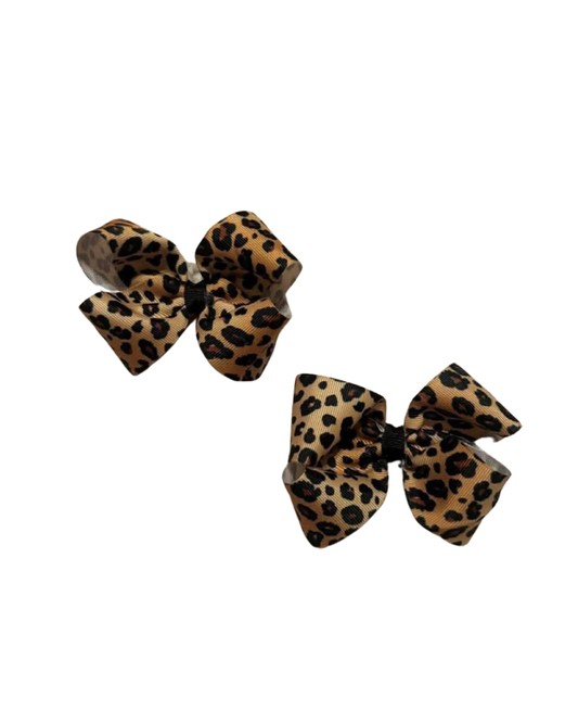 Cheetah Print Piggie Bows