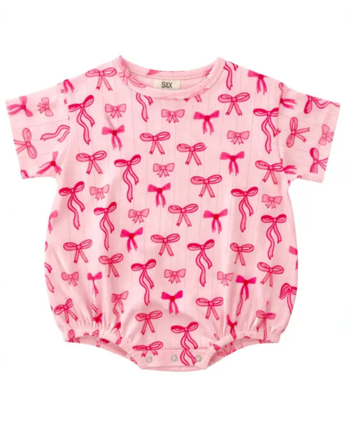 Pink Bows Organic Pointelle T-Shirt Bubble