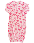Load image into Gallery viewer, Pink Bows Organic Pointelle Gown
