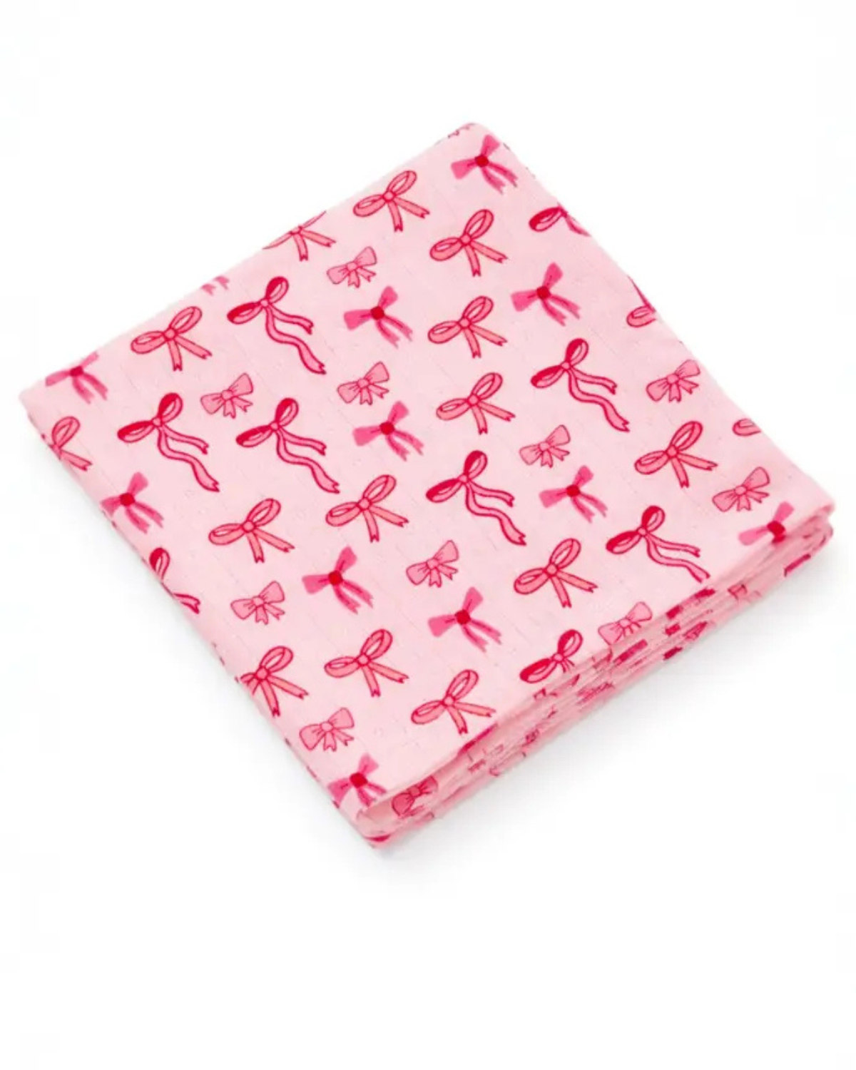 Pink Bows Organic Pointelle Swaddle