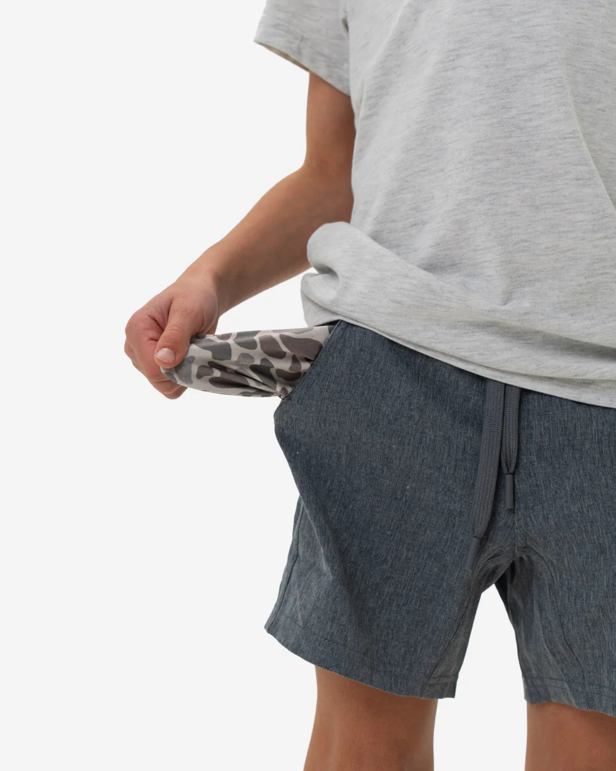 Burlebo Grizzly Grey Deer Camo Liner Athletic Shorts