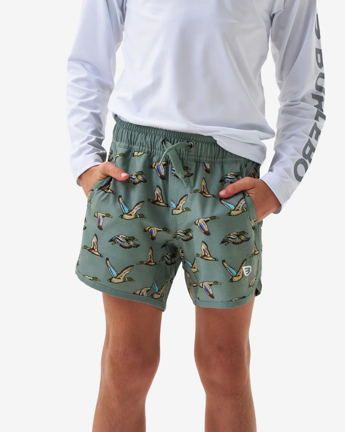 Burlebo Green Jumbo Mallards Swim Trunks