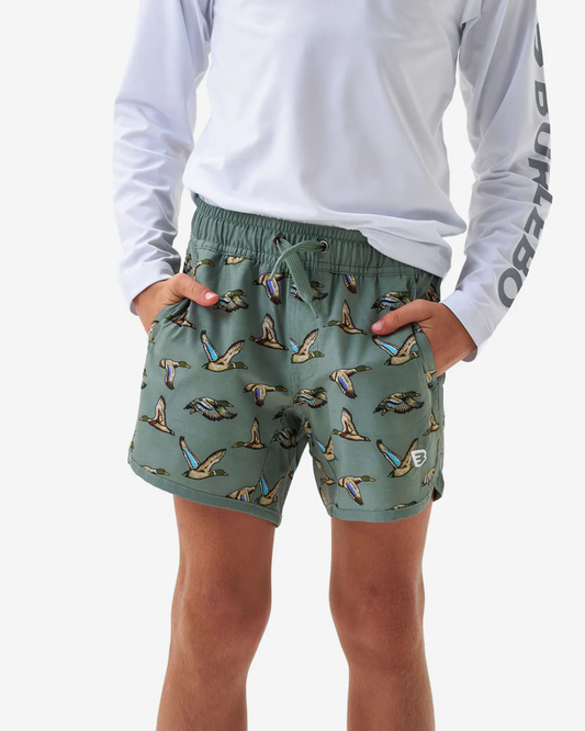 Burlebo Green Jumbo Mallards Swim Trunks