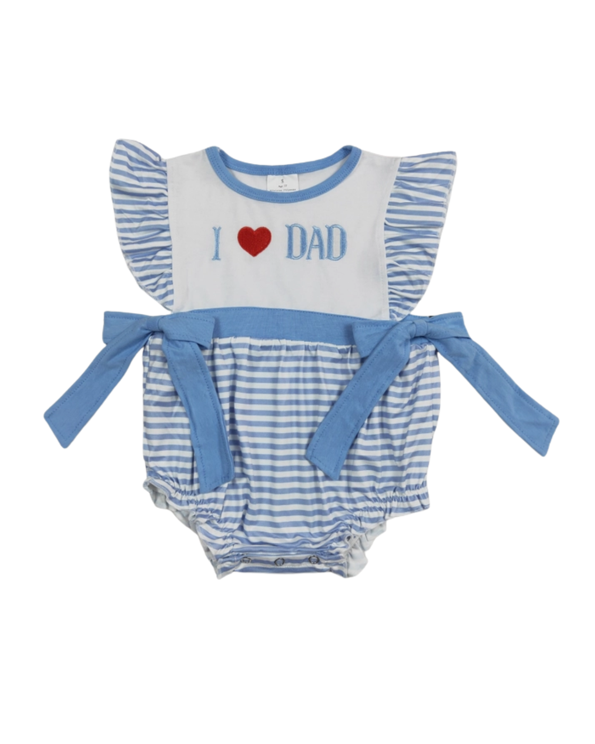 I Love Dad Applique Bubble