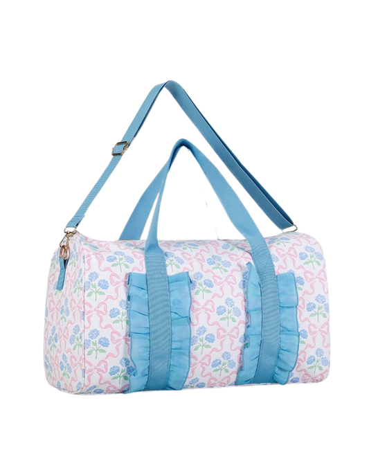 Bow Print Canvas Duffle Bag