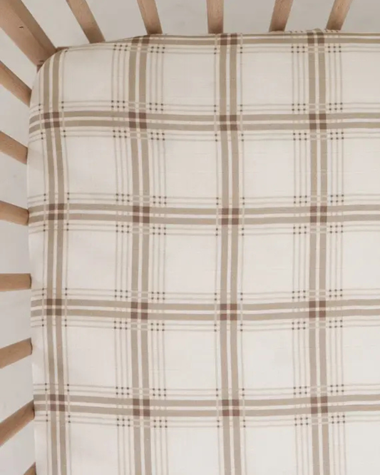 Ellis Plaid Muslin Crib Sheet