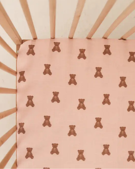 Pink Lottie Muslin Crib Sheet
