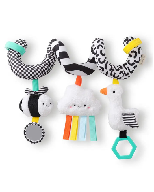 Itzy Bitzy Spiral Car Seat Toy- High Contrast