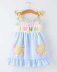 Load image into Gallery viewer, I <3 Mom Smocked Dress
