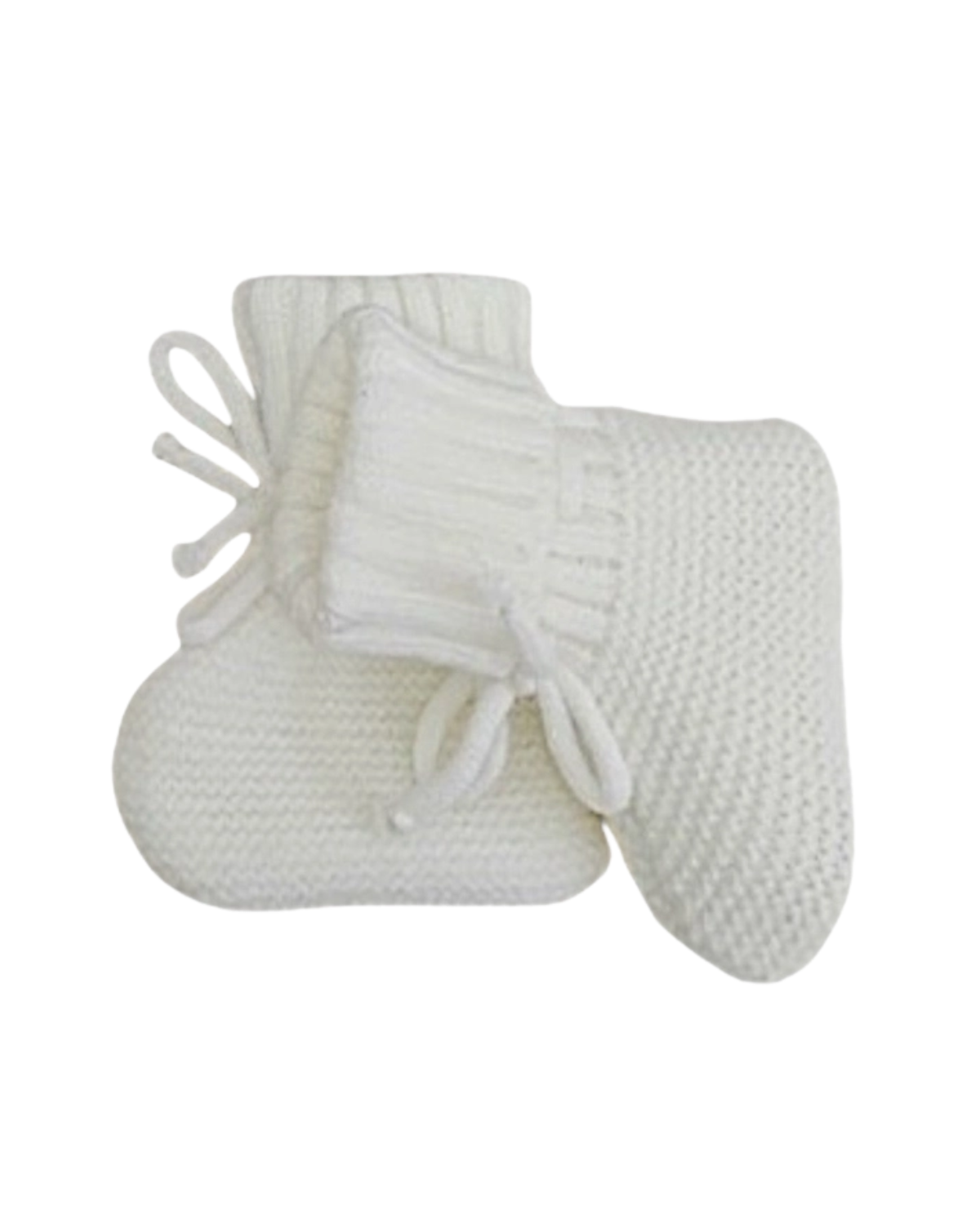 White Knit Booties