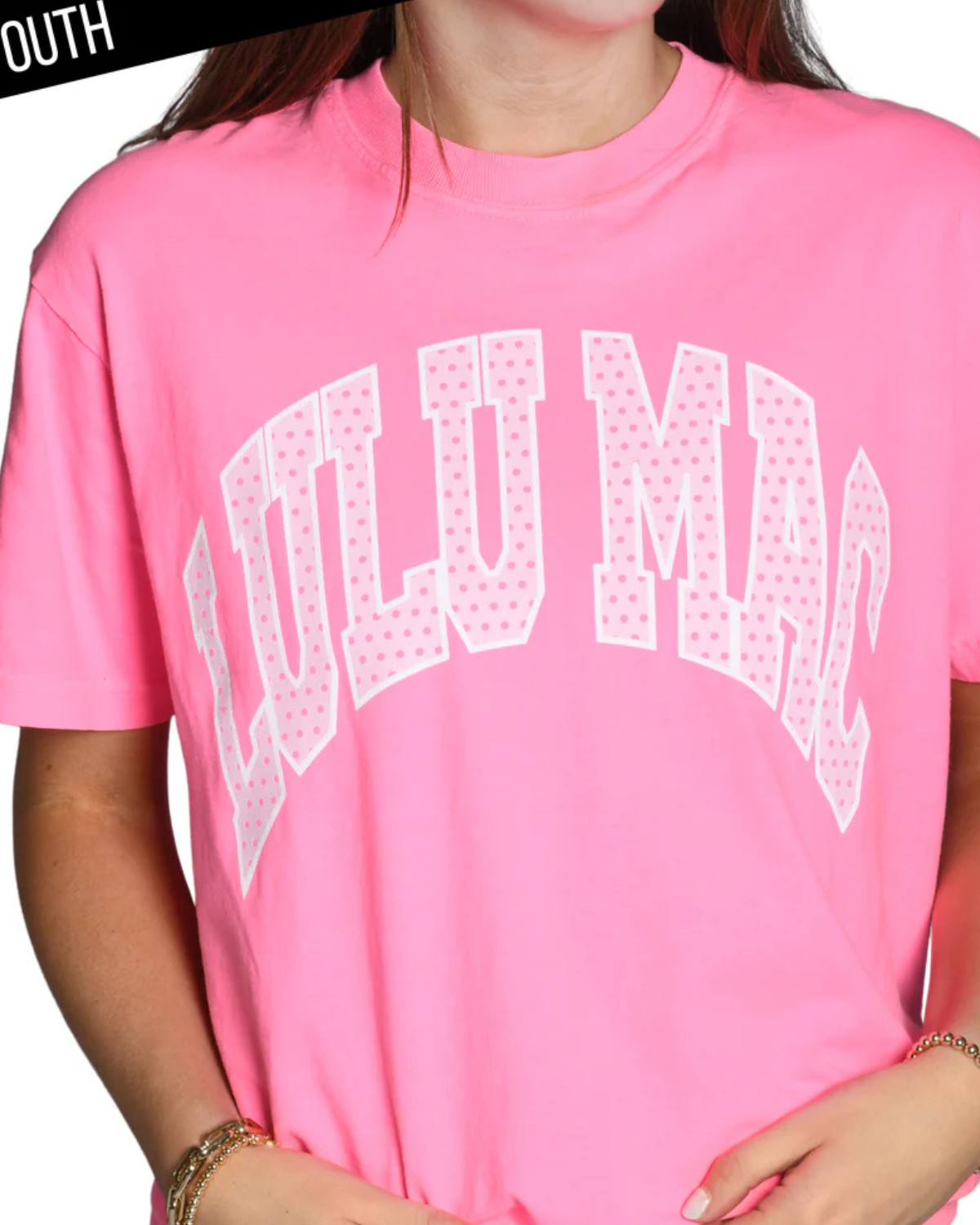 Pink Polka Dot Youth Tee