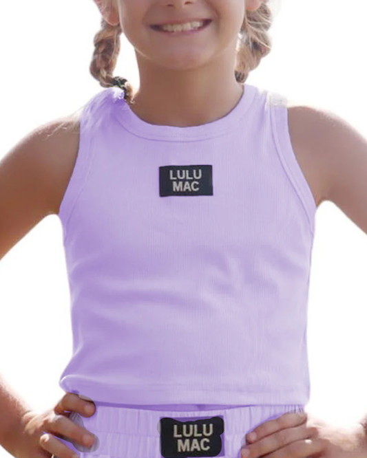 Lulu Mac Lavender Youth Solid Tank