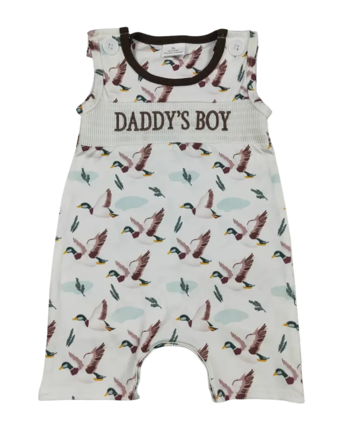 Duck Printed Daddy's Boy Romper