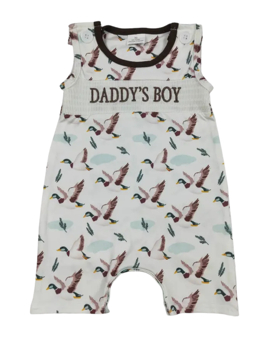 Duck Printed Daddy's Boy Romper