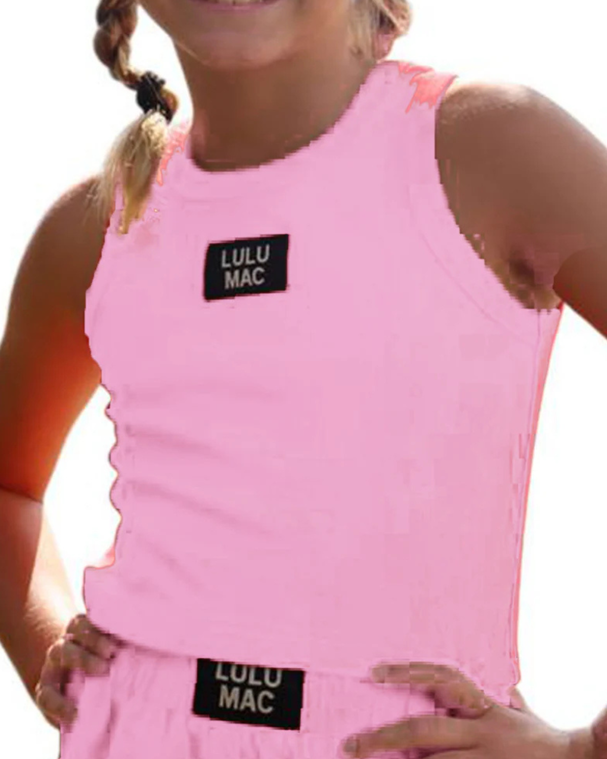 Light Pink Youth Solid Tank