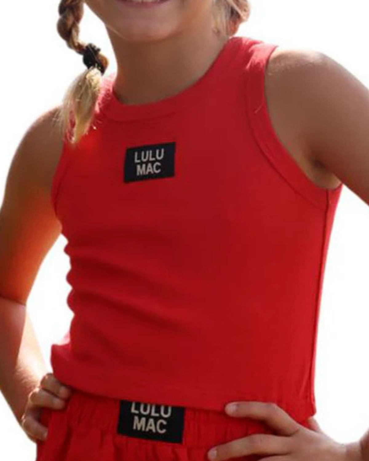 Red Youth Solid Tank