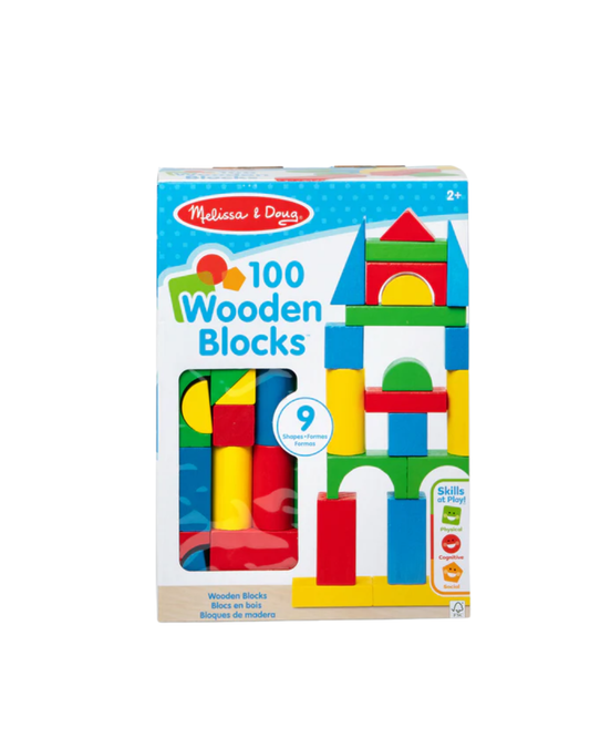 100 Wood Blocks Set By Melissa & Doug
