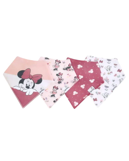 Minnie Mouse 4 Pack Bandana Bibs