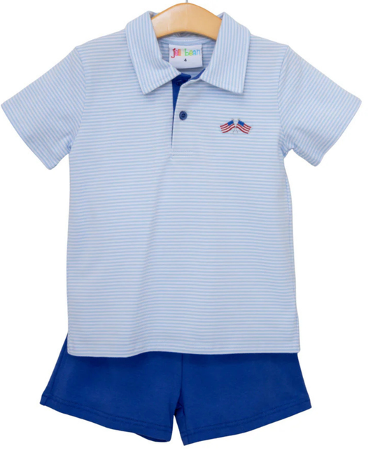 Let Freedom Ring Polo Short Set
