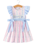 Load image into Gallery viewer, Daddy's Girl Smocked Plaid Bow Dress

