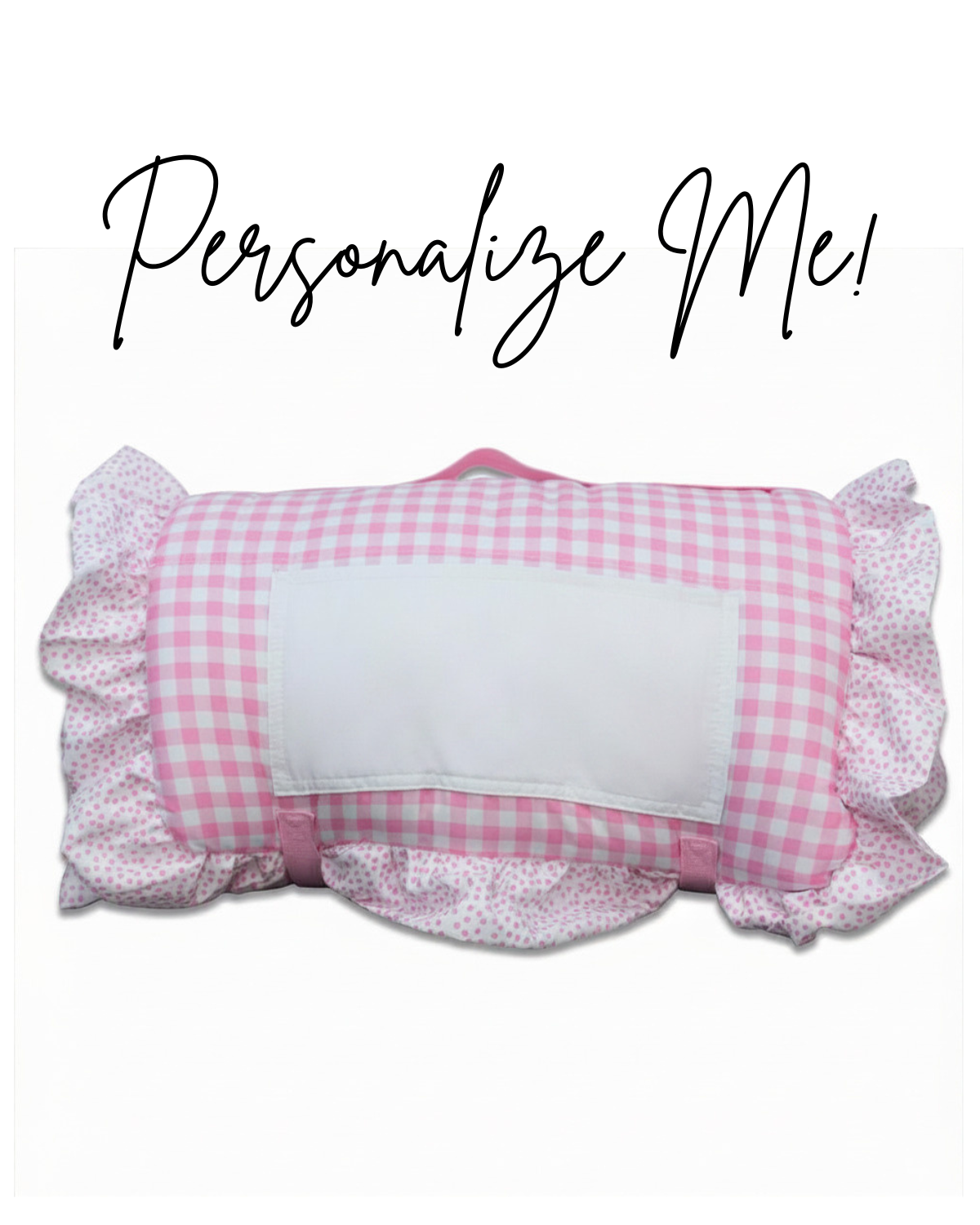 Ruffle Pink Gingham Nap Mat