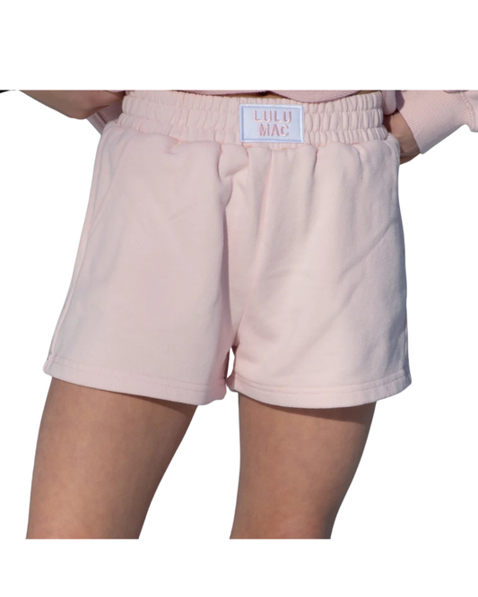 Lulu Mac Light Pink Terry Cloth Shorts