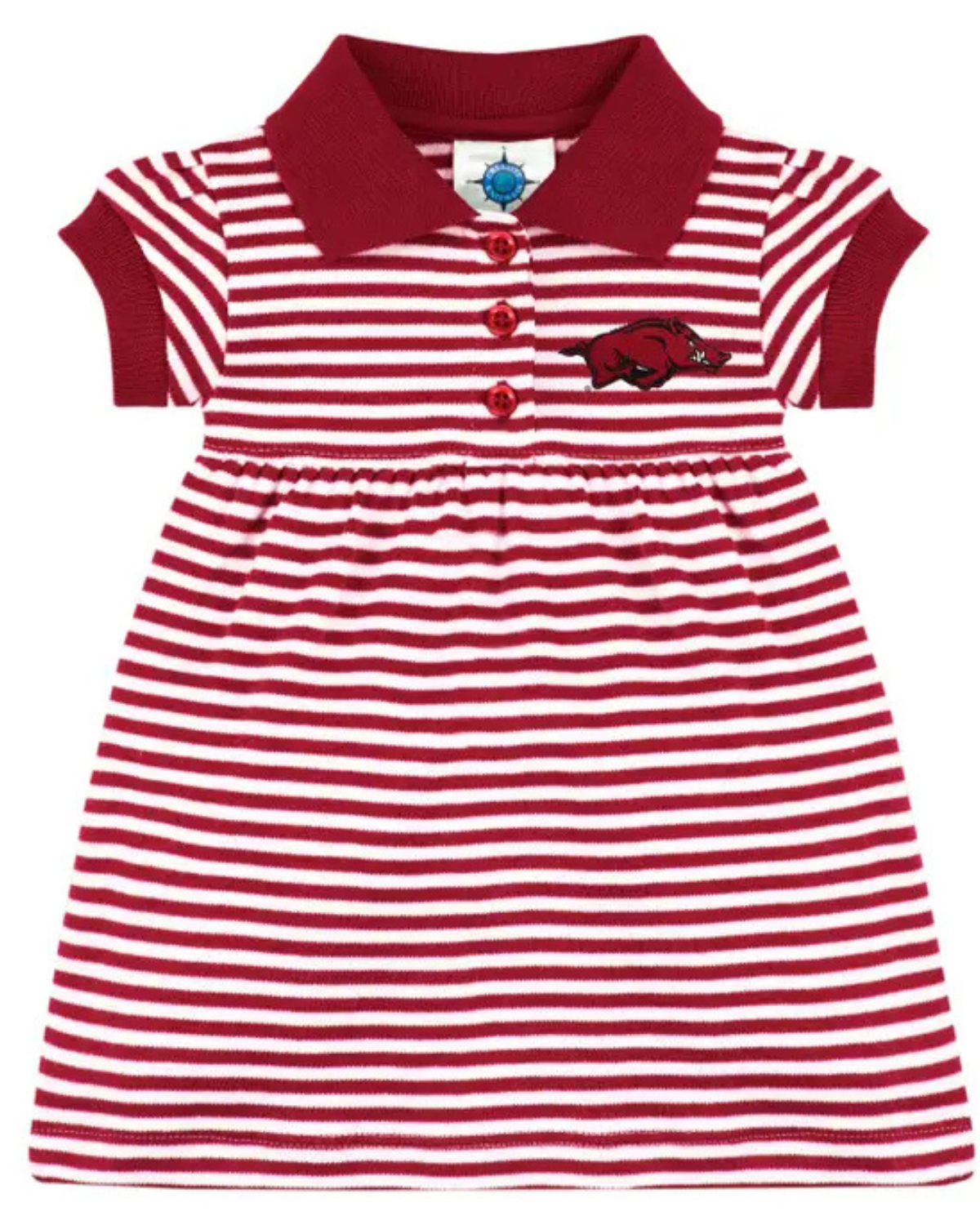 Arkansas Razorback Striped Dress With Bloomers