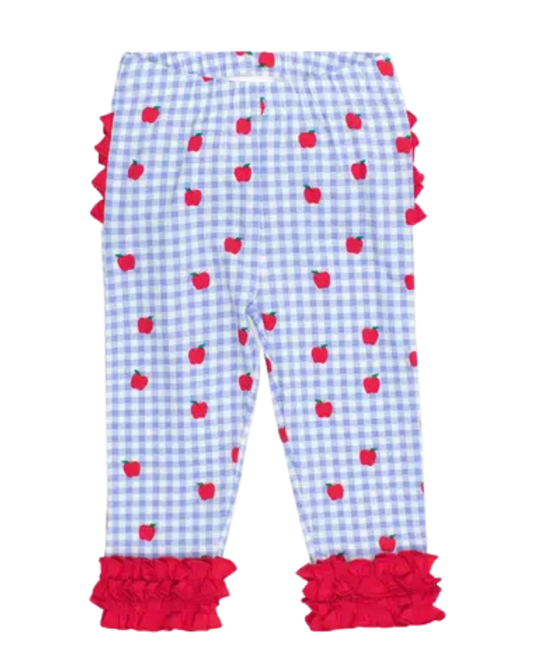 Apple Orchard Gingham Ruffle Leggings